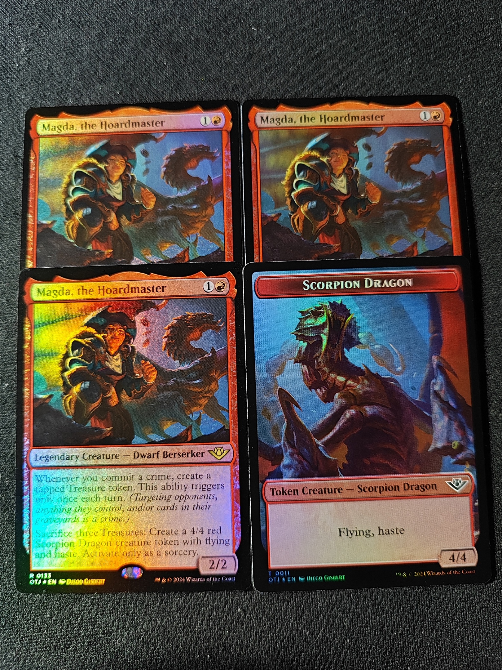 аукцион на лот 3 * FOIL Magda, the Hoardmaster + FOIL Token Scorpion Dragon  Outlaws of Thunder Junction — TOPTrade