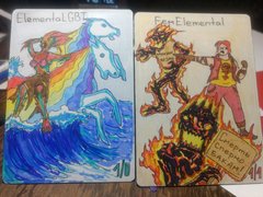 Токены элементалей под мерфолка и пироманта